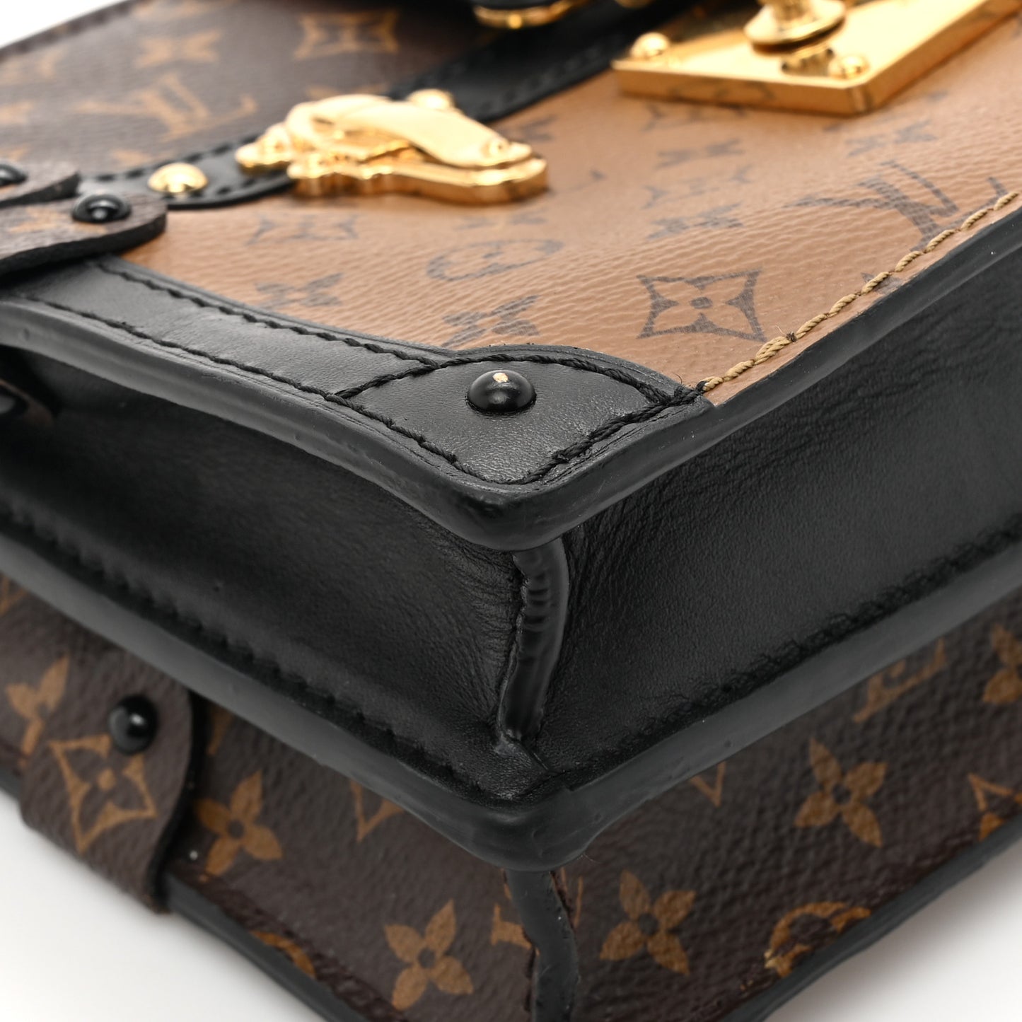 Reverse Monogram Trunk Clutch