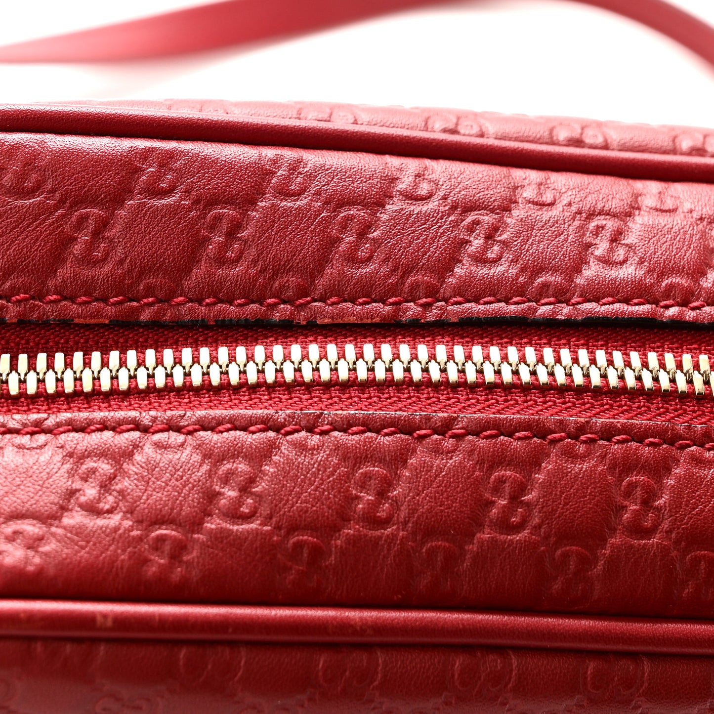 Microguccissima Mini Bree Messenger Bag Red