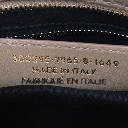 Balenciaga Calfskin Crocodile Embossed Classic Gold Hardware Mini City Beige Latte 7 of 9