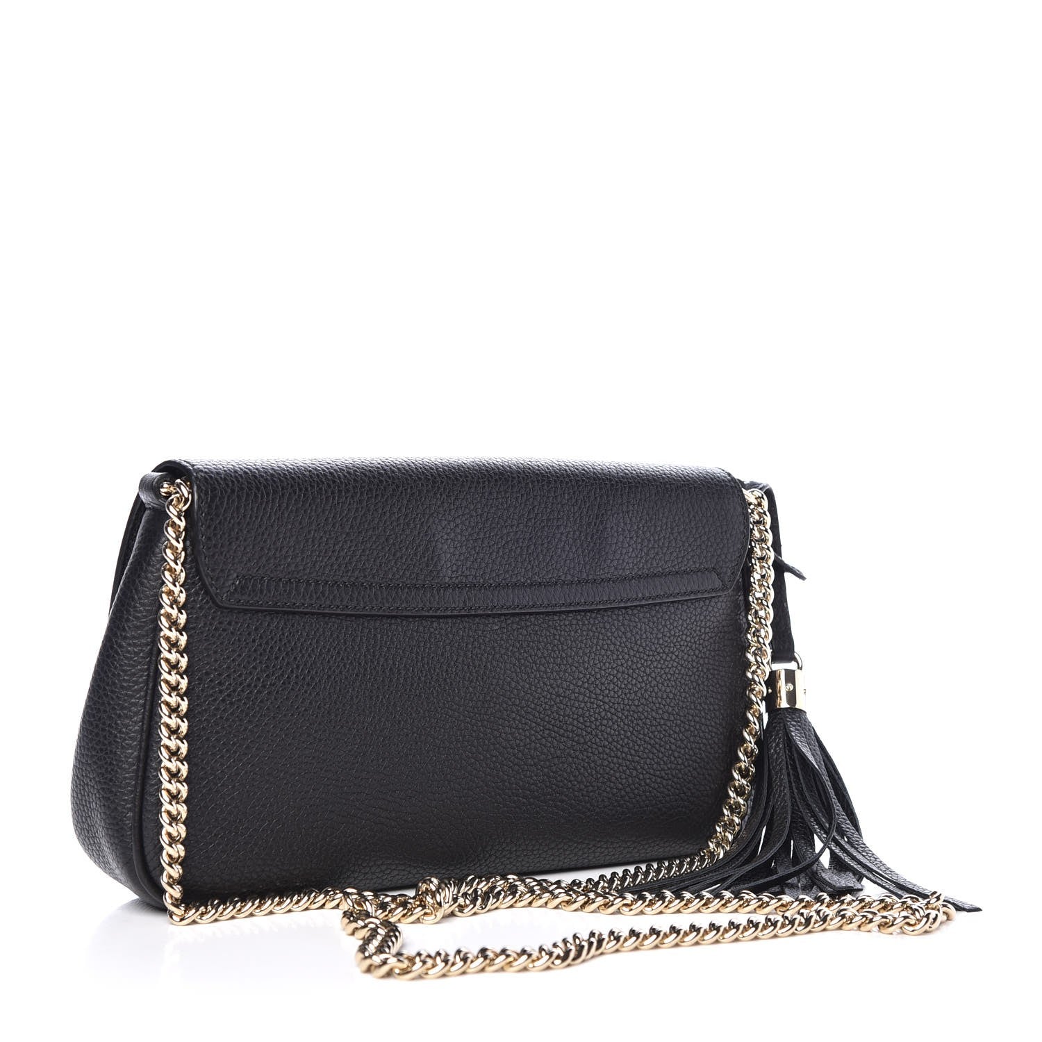Gucci Pebbled Calfskin Medium Soho Flap Crossbody Black 3 of 7