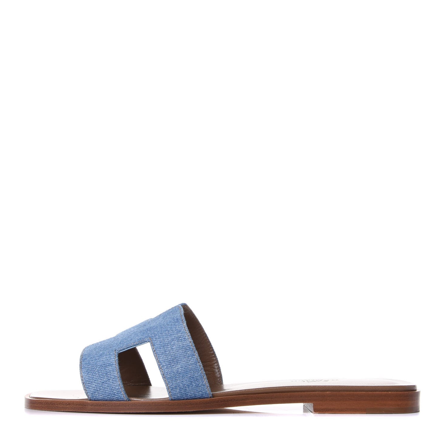 Denim Canvas Oran Sandals 37.5 Bleu Clair