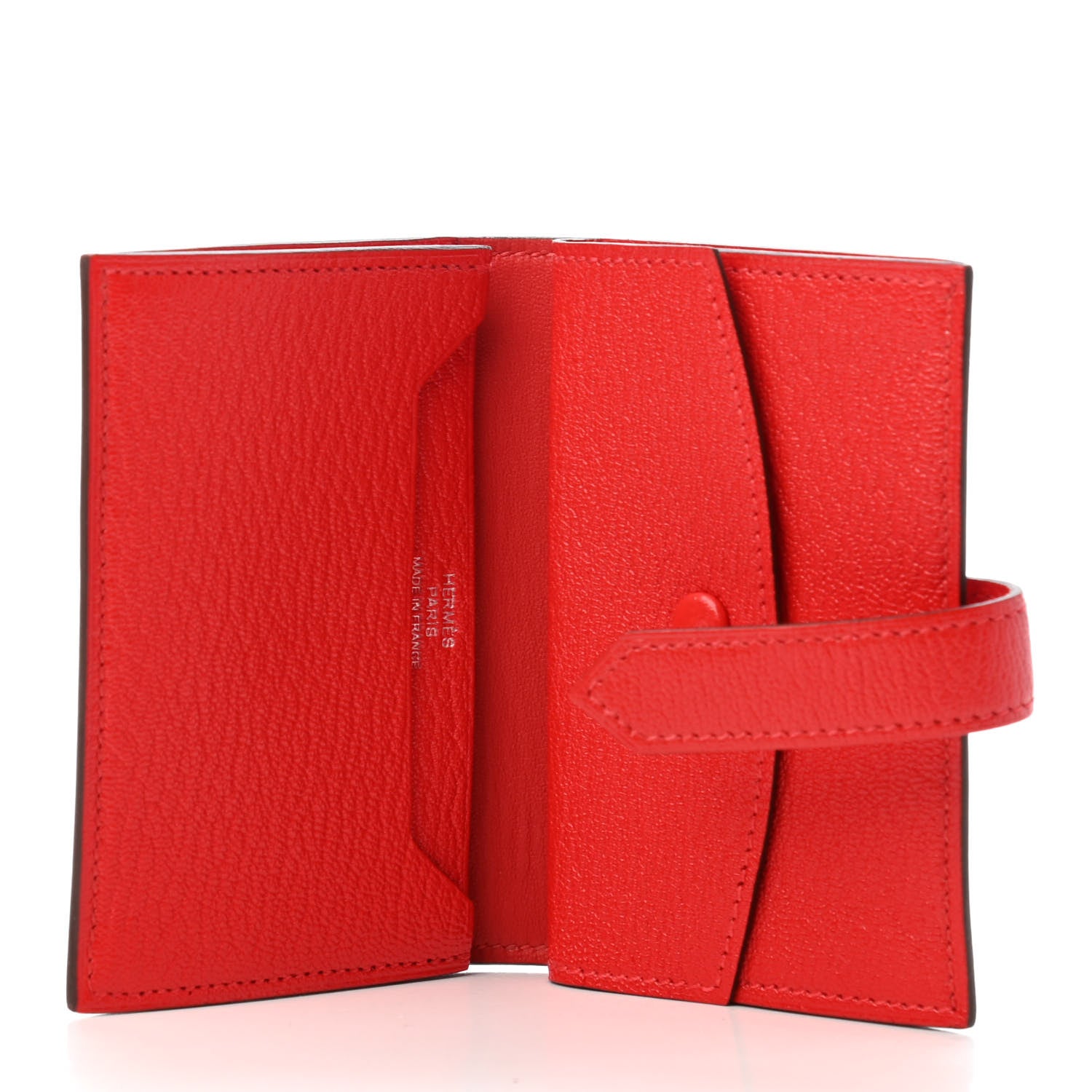 Hermes Chevre Mysore Mini Bearn Wallet Rouge De Coeur 4 of 4