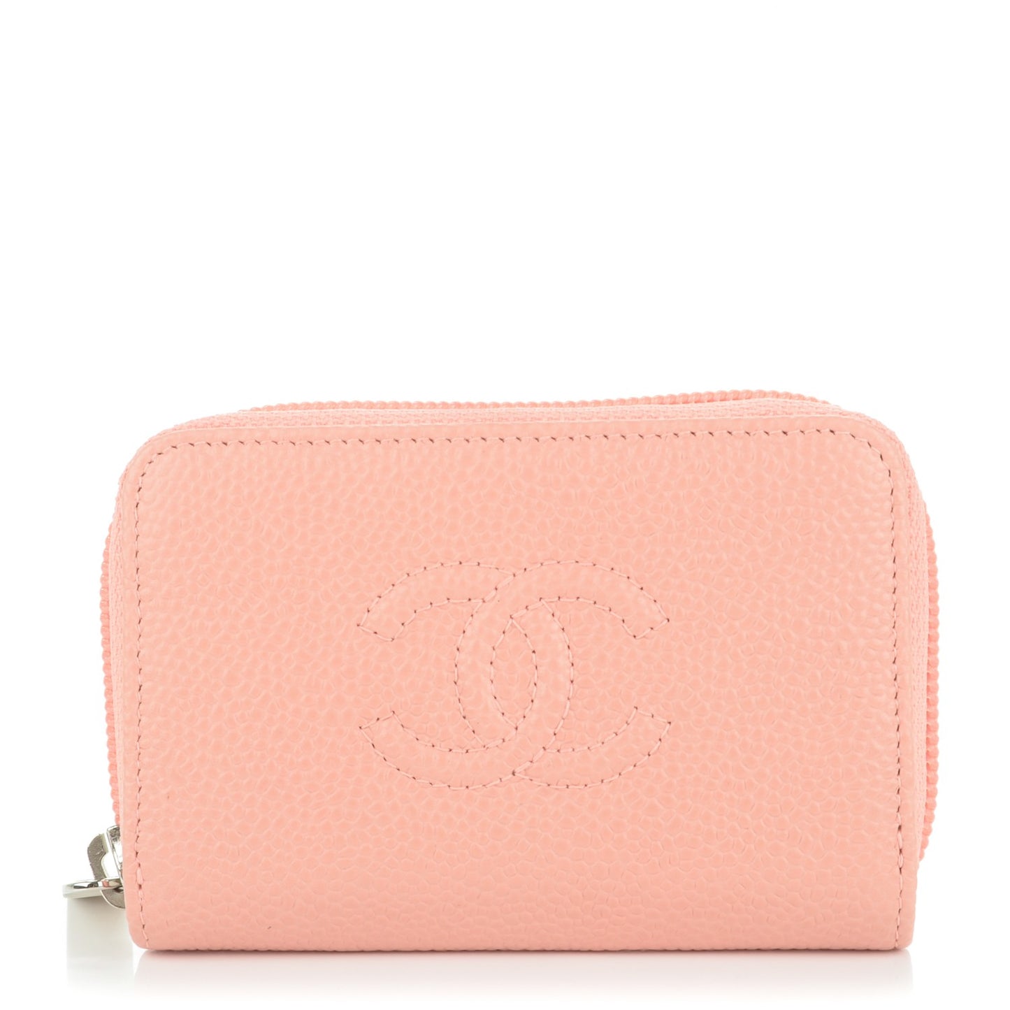 Caviar Timeless CC Zip Around Coin Purse Pink