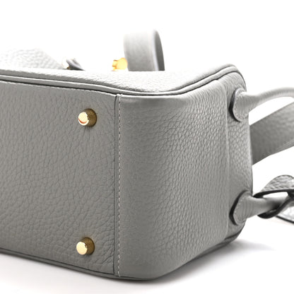 Hermes Taurillon Clemence Mini Lindy 20 Gris Meyer 9 of 10