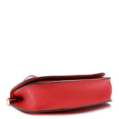 Hermes Taurillon Clemence Chevre Mysore Saut 25 Rouge De Coeur Rose Azalee Rouge Sellier 4 of 13