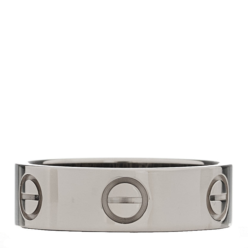 Cartier 18K White Gold 5.5mm LOVE Ring 52 6 1 of 6