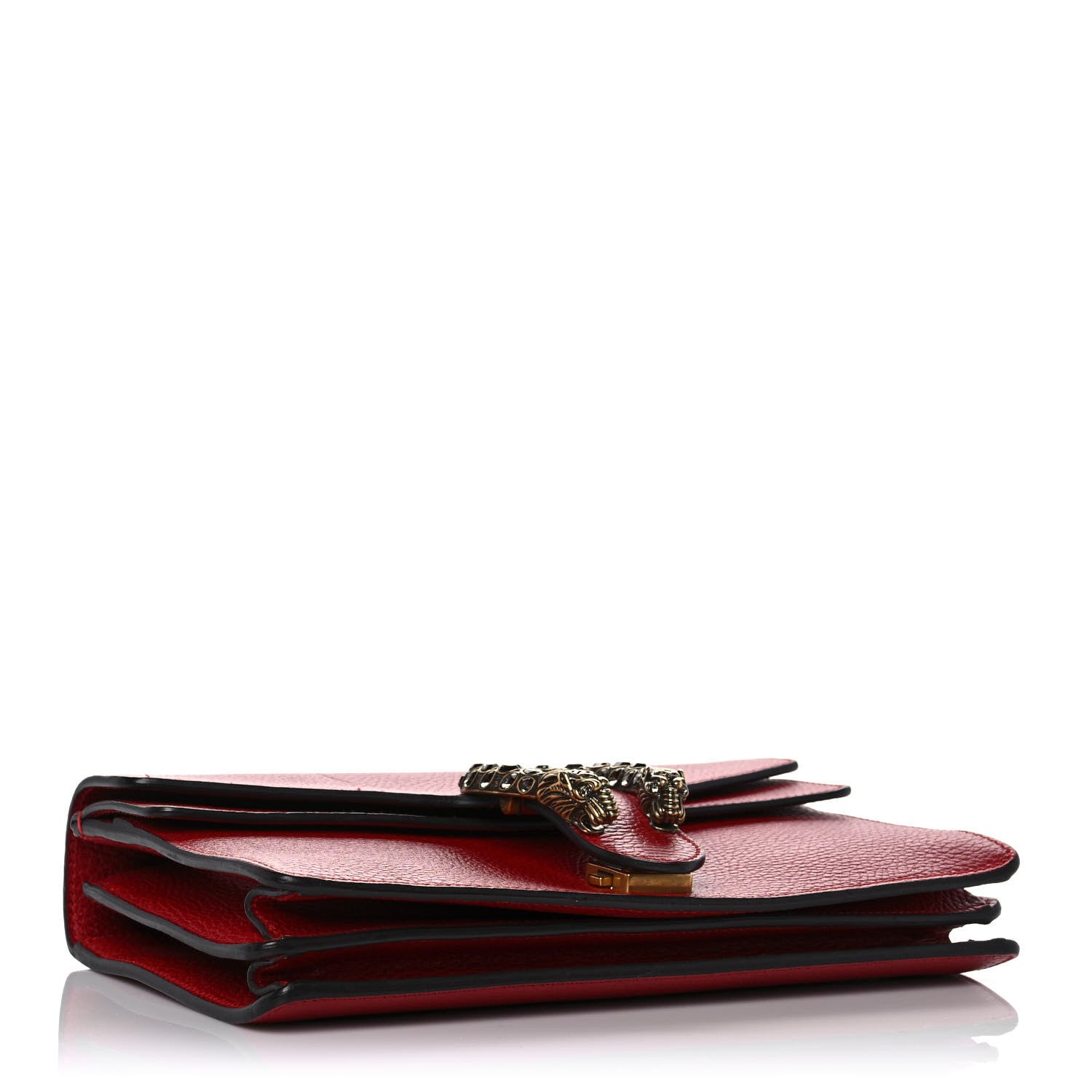 Gucci Dollar Calfskin Swarovski Crystal Small Dionysus Shoulder Bag Hibiscus Red 4 of 11