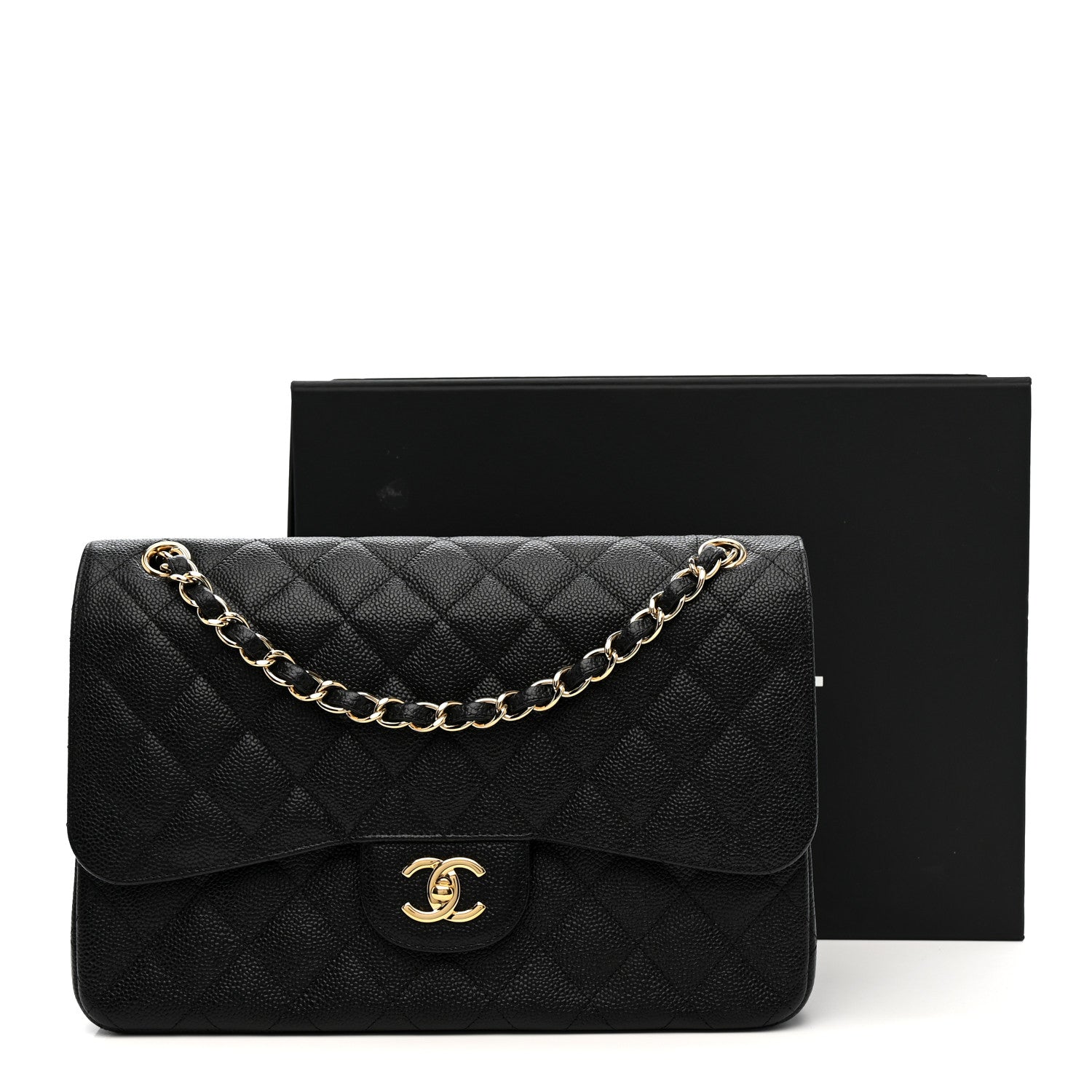 Chanel Caviar Quilted Jumbo Double Flap Black 11 of 11
