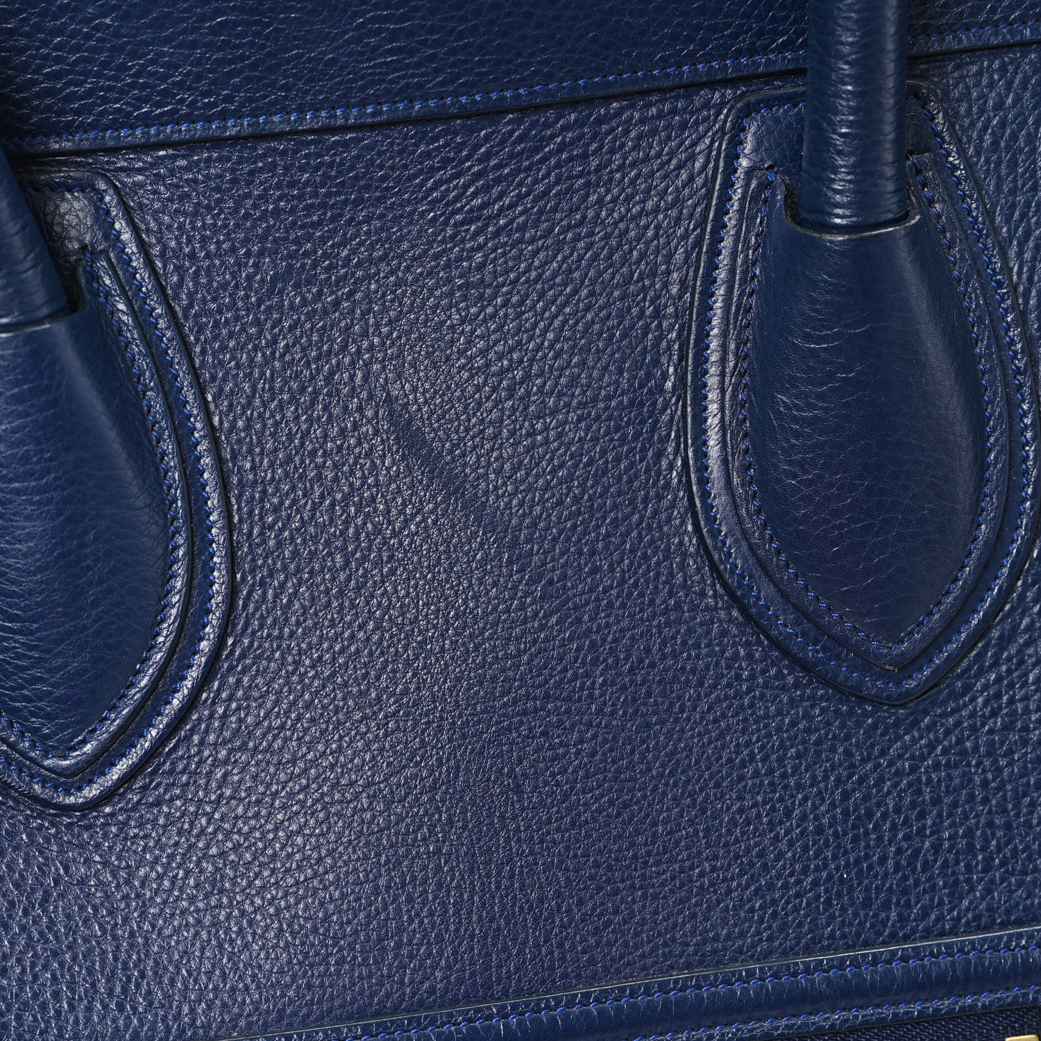 Celine Drummed Calfskin Mini Luggage Ink 10 of 11