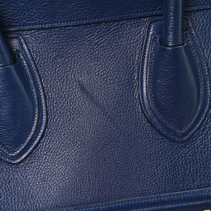 Celine Drummed Calfskin Mini Luggage Ink 10 of 11