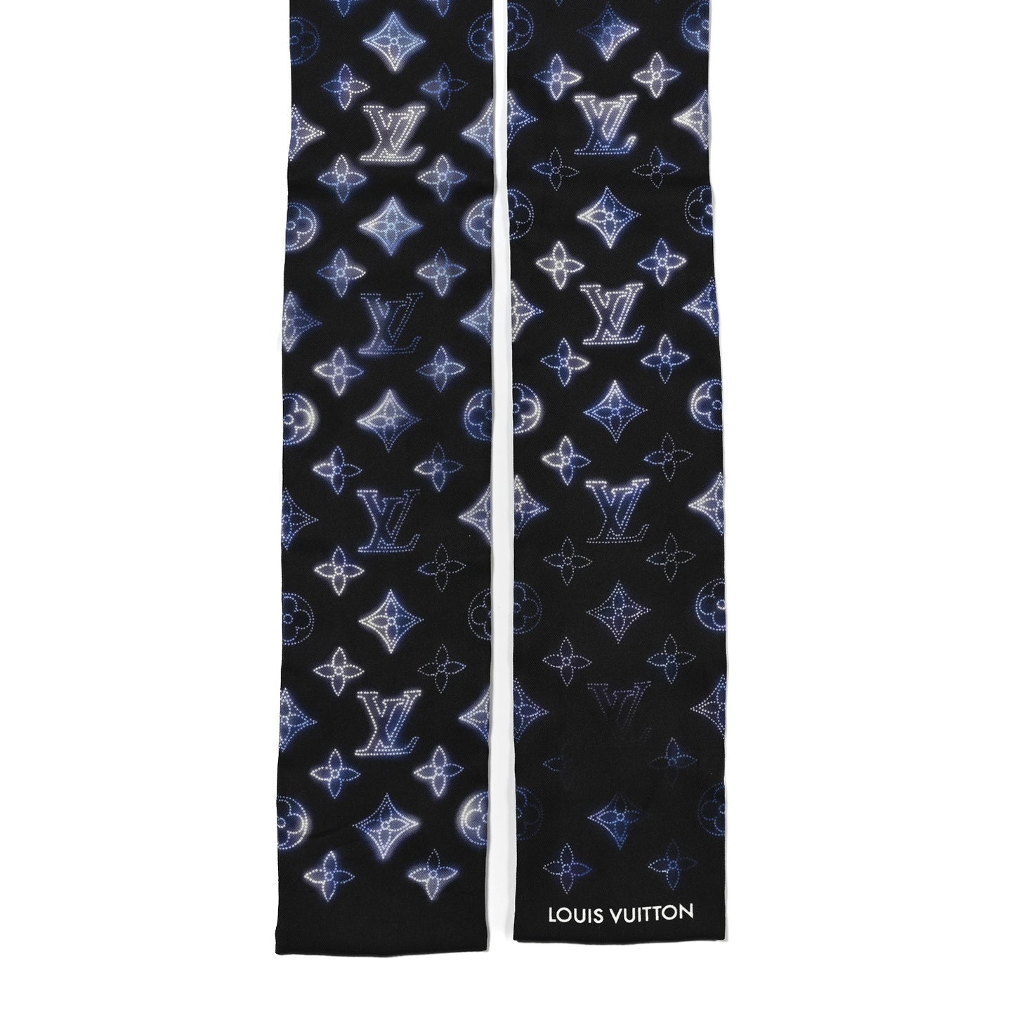 Silk Monogram Flight Mode Bandeau Blue