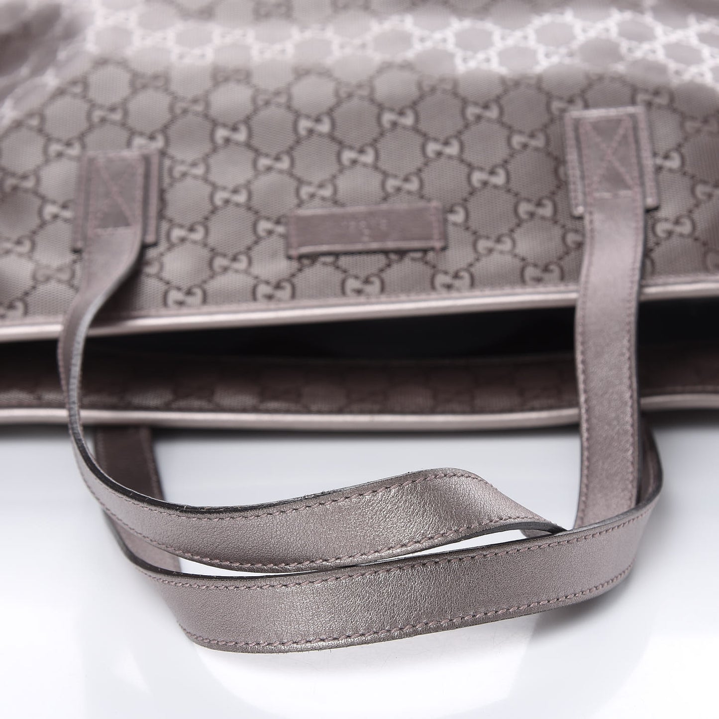 Imprime Monogram Medium Zippered Shopping Tote Pewter