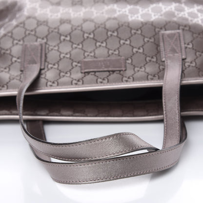 Gucci Imprime Monogram Medium Zippered Shopping Tote Pewter 10 of 11