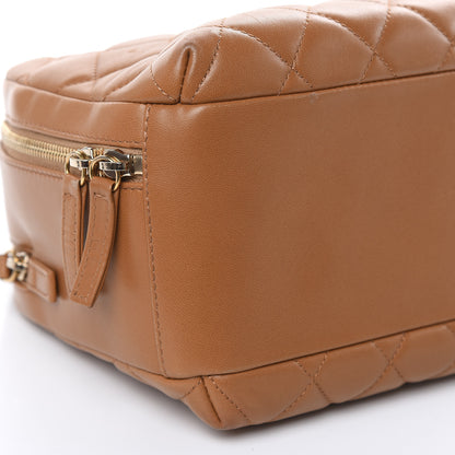 Chanel Lambskin Quilted Medium Trendy CC Bowling Bag Camel 9 of 19