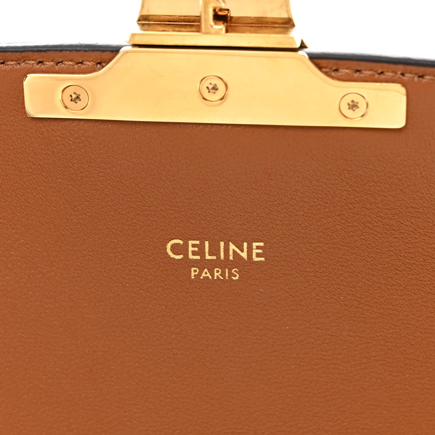 Textile Calfskin Classique Triomphe Bag Natural Tan
