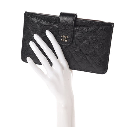 Chanel Caviar Quilted Classic Strap Pouch Black 2 of 10