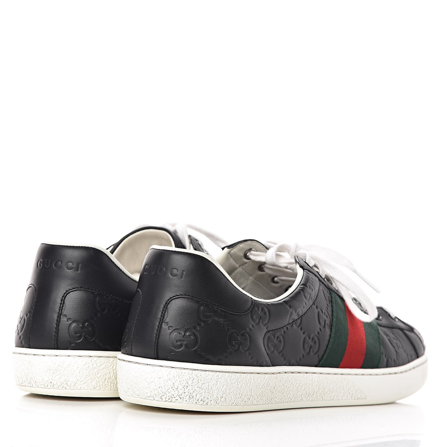 Guccissima Signature Web Mens Ace Sneakers 9 Black