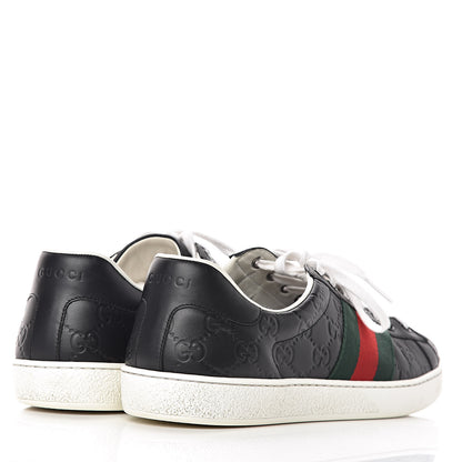 Gucci Guccissima Signature Web Mens Ace Sneakers 9 Black 4 of 11