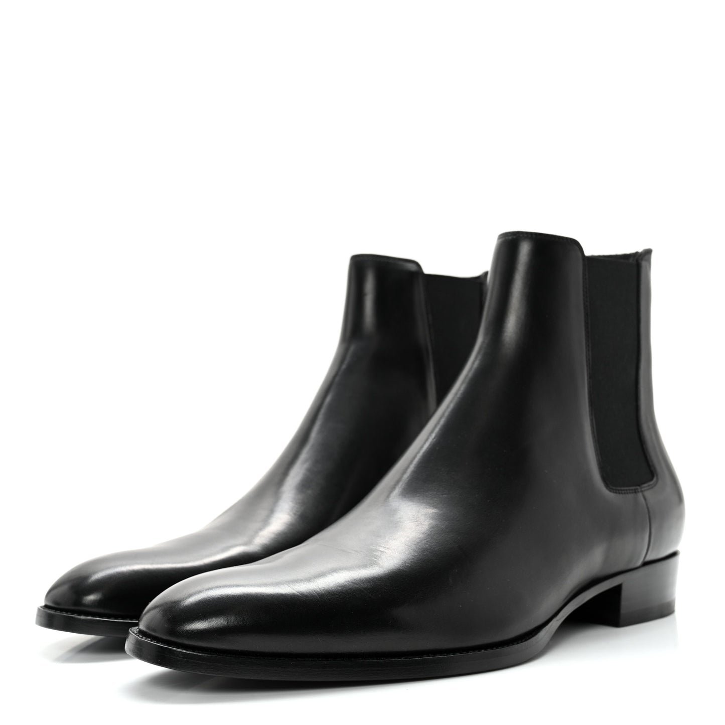 Calfskin Mens Wyatt Chelsea Boots 45 Black
