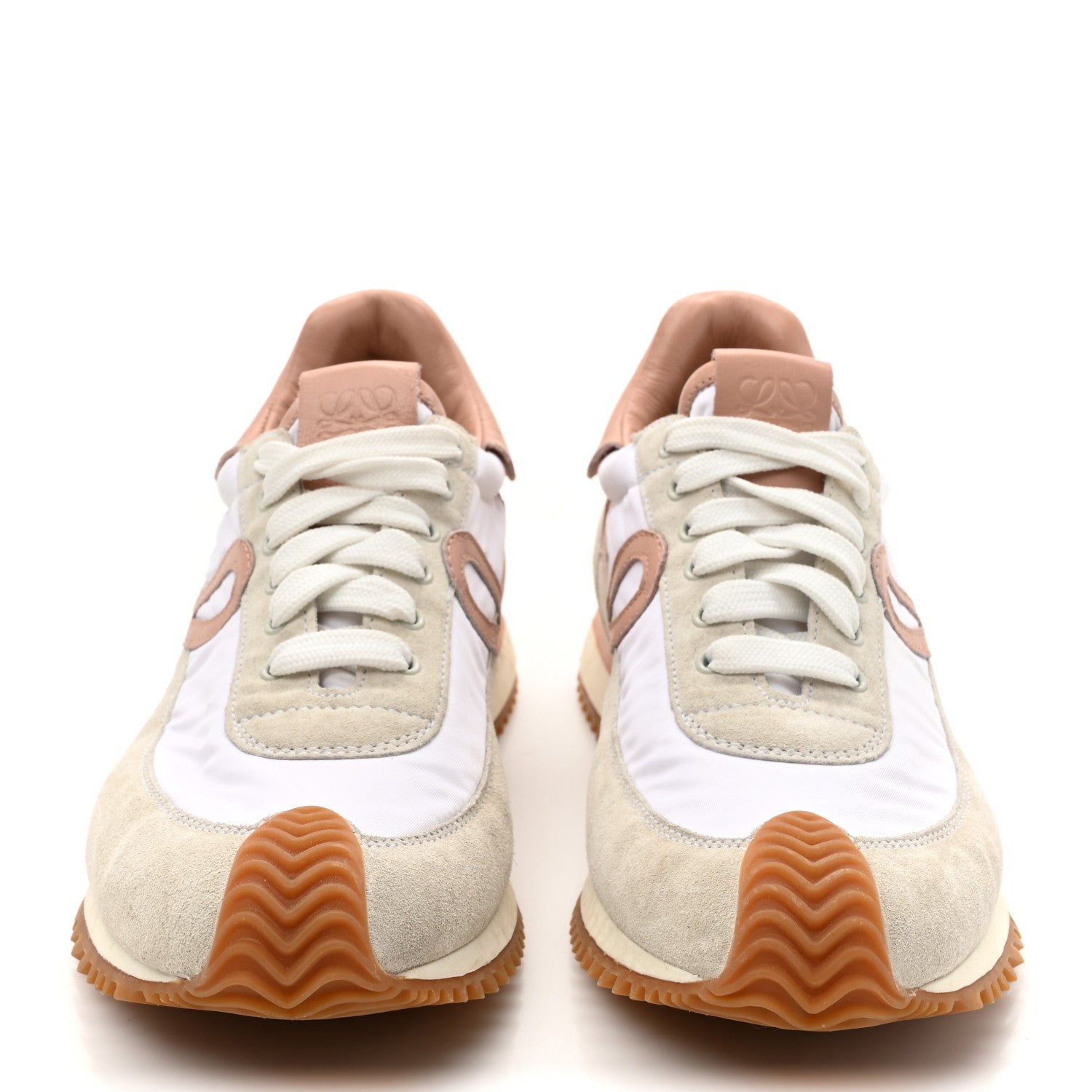 Loewe Nylon Suede Flow Runner Sneakers 38 White Powder 3 of 11
