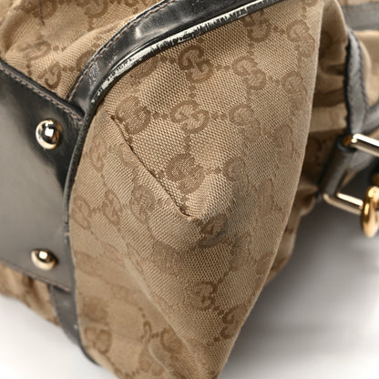 Gucci Monogram Pop Bamboo Large Top Handle Tote Pewter 11 of 14