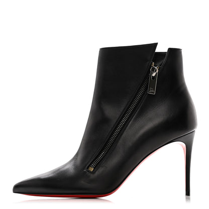 Christian Louboutin Calfskin Birgikate 85 Ankle Boots 37.5 Black 1 of 9