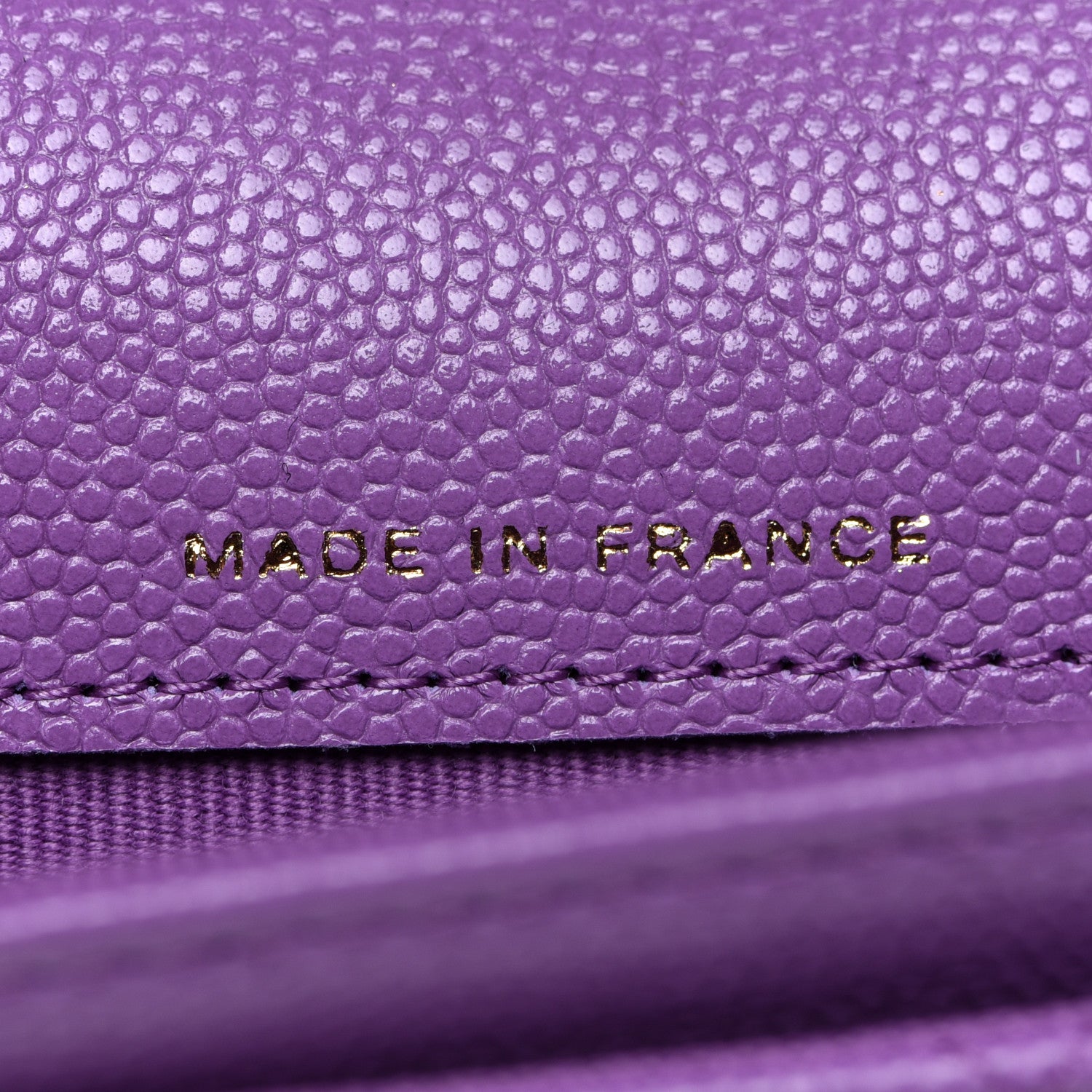Chanel Caviar Quilted Flap Card Holder Wallet Purple 7 of 10