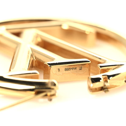 Louis Vuitton Metal Louise Hoop Earrings Gold 4 of 5