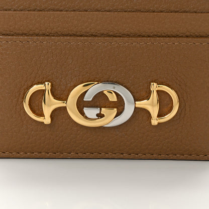 Gucci Grainy Calfskin Zumi Card Holder Friky Taupe 7 of 8