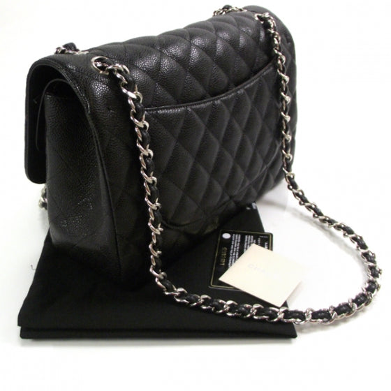 Caviar Jumbo Flap Black
