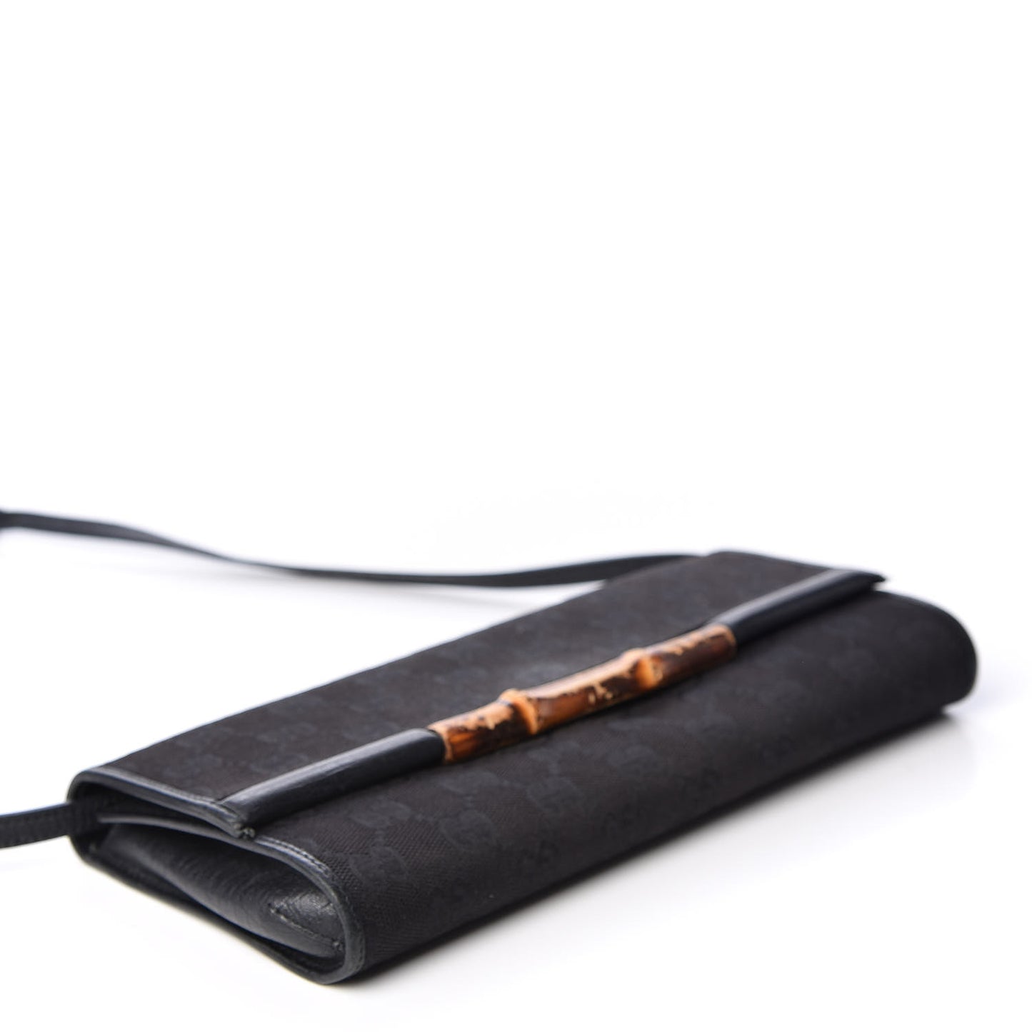 Monogram Bamboo Bar Clutch Black