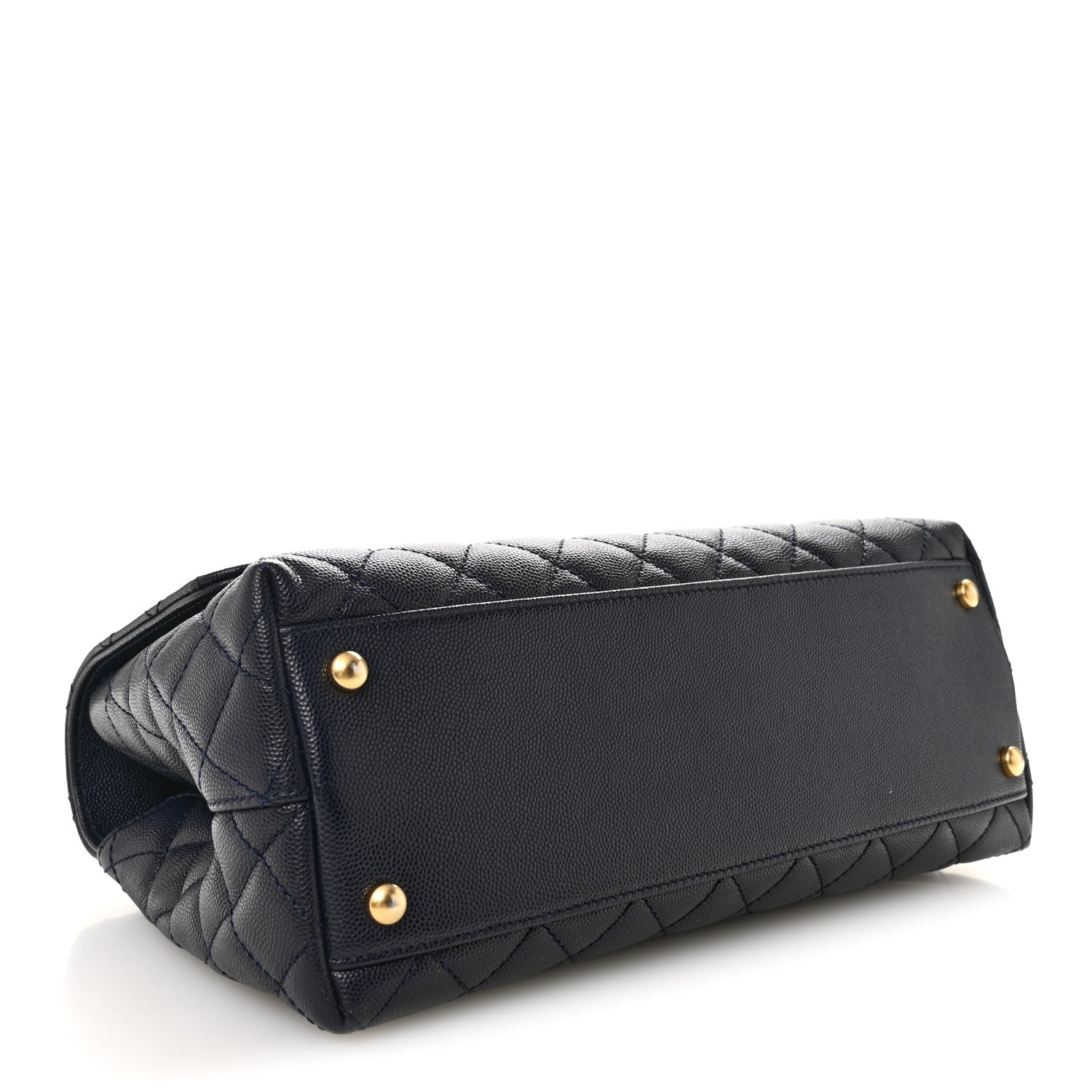 Chanel Caviar Quilted Small Coco Chain Handle Flap Navy Blue 4 of 10