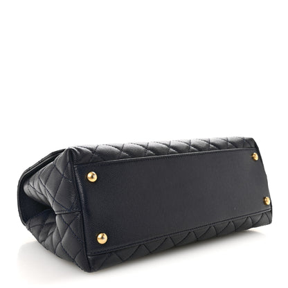 Chanel Caviar Quilted Small Coco Chain Handle Flap Navy Blue 4 of 10