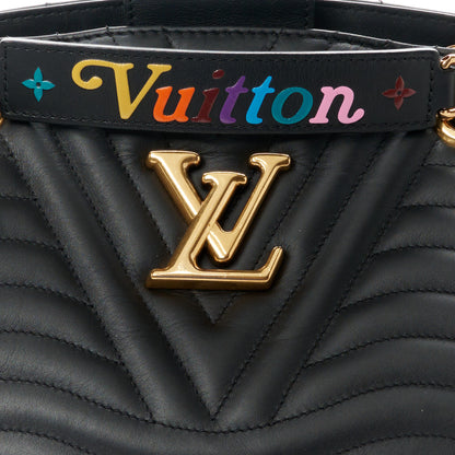 Louis Vuitton Calfskin New Wave Chain Tote Black 7 of 9