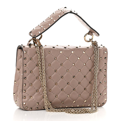 Valentino Garavani Lambskin Medium Rockstud Spike Shoulder Bag Poudre 3 of 8