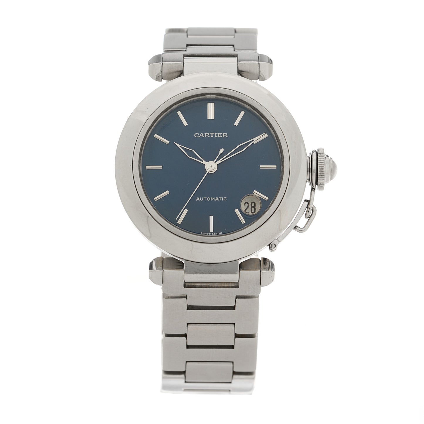 Stainless Steel 35mm Pasha C Automatic Watch Blue