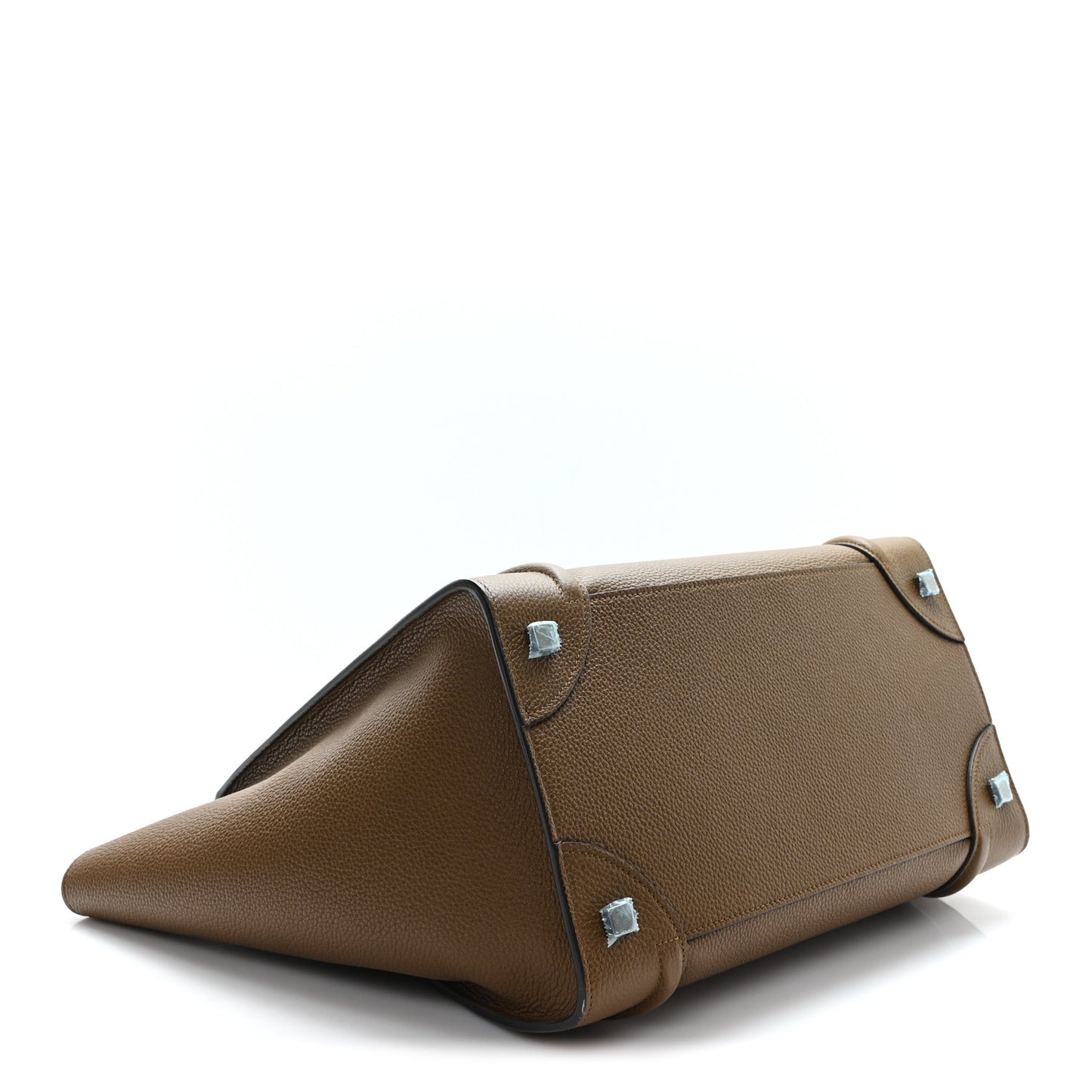 Drummed Calfskin Mini Luggage Brown