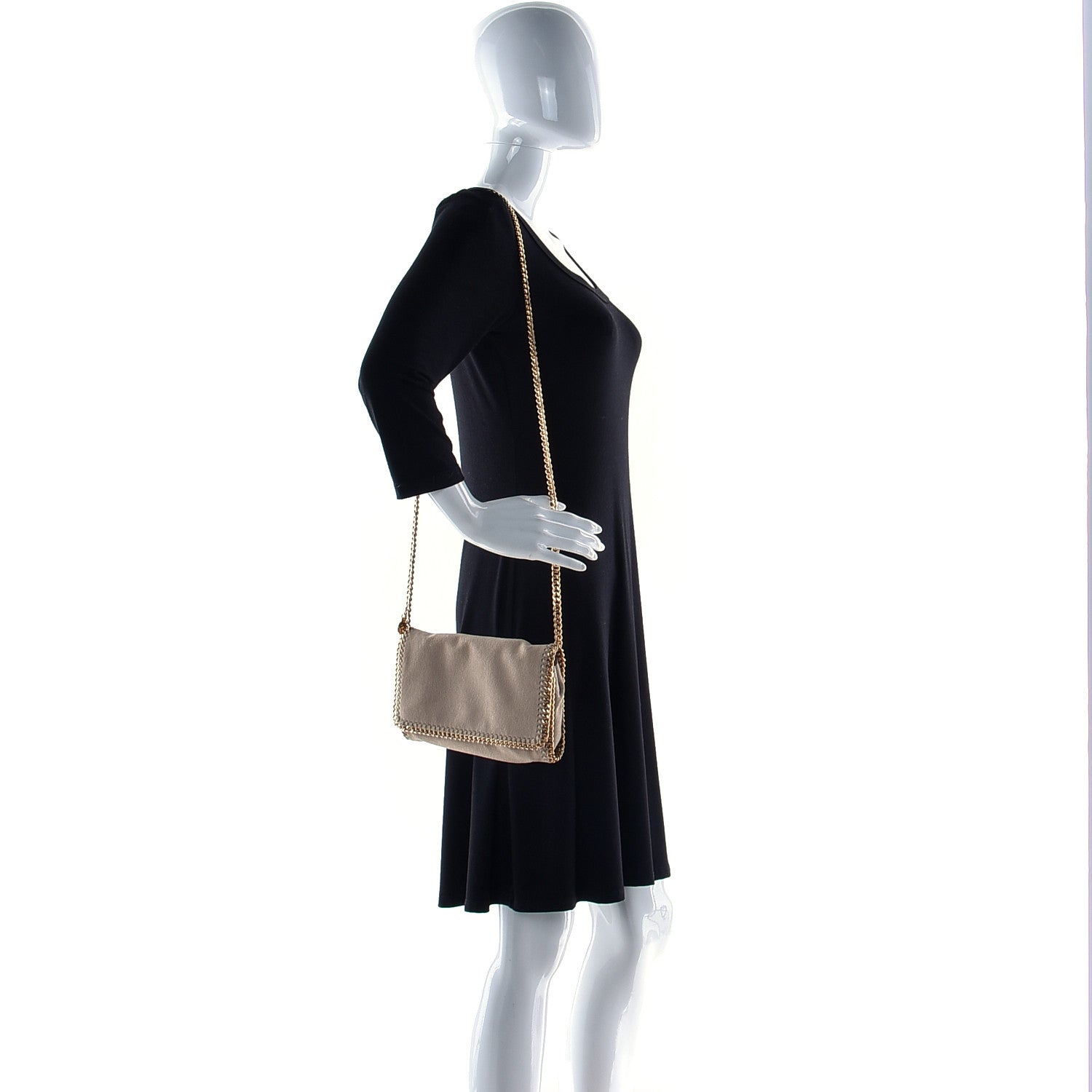Stella McCartney Shaggy Deer Falabella Crossbody Bag Beige 2 of 9