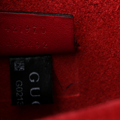 Gucci GG Supreme Monogram Suede Mini Dionysus Shoulder Bag Beige Ebony Vulcanic Red 8 of 13