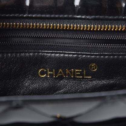 Chanel Patent Quilted Camera Case Black 7 of 9