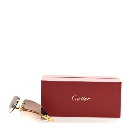 Cartier Metal Panthere De Cartier Rimless Sunglasses 8 of 8