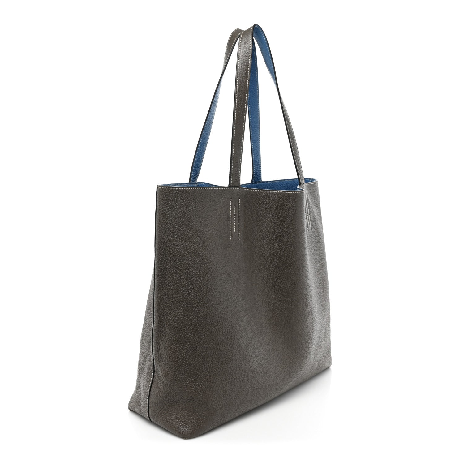 Hermes Taurillon Clemence Double Sens 45 Reversible Mykonos Etain Mykonos Etain 4 of 19