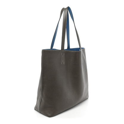 Hermes Taurillon Clemence Double Sens 45 Reversible Mykonos Etain Mykonos Etain 4 of 19