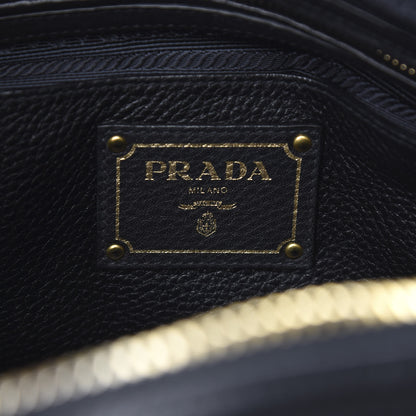 Prada Vitello Daino Shopping Satchel Black 6 of 9
