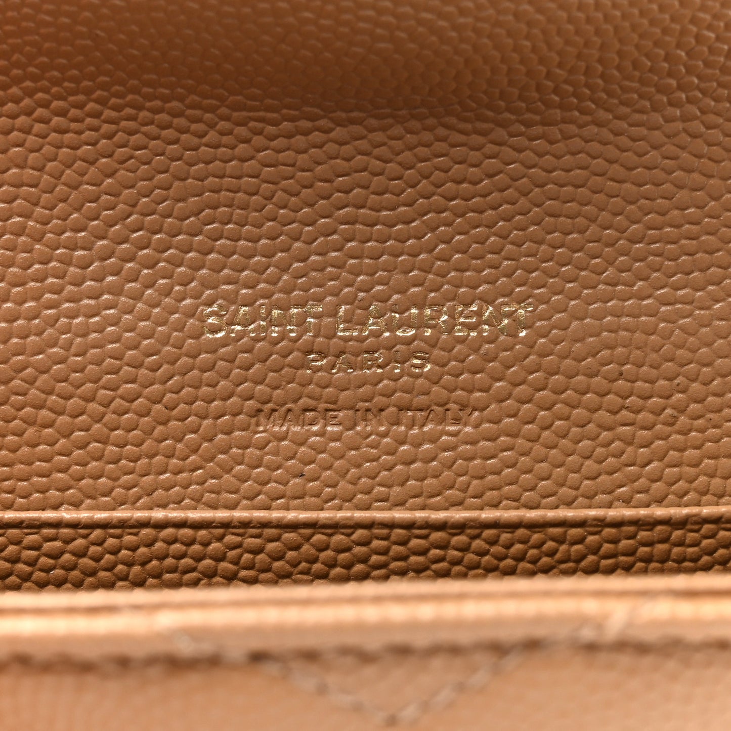 Grain De Poudre Matelasse Chevron Small Monogram Envelope Wallet Dark Beige