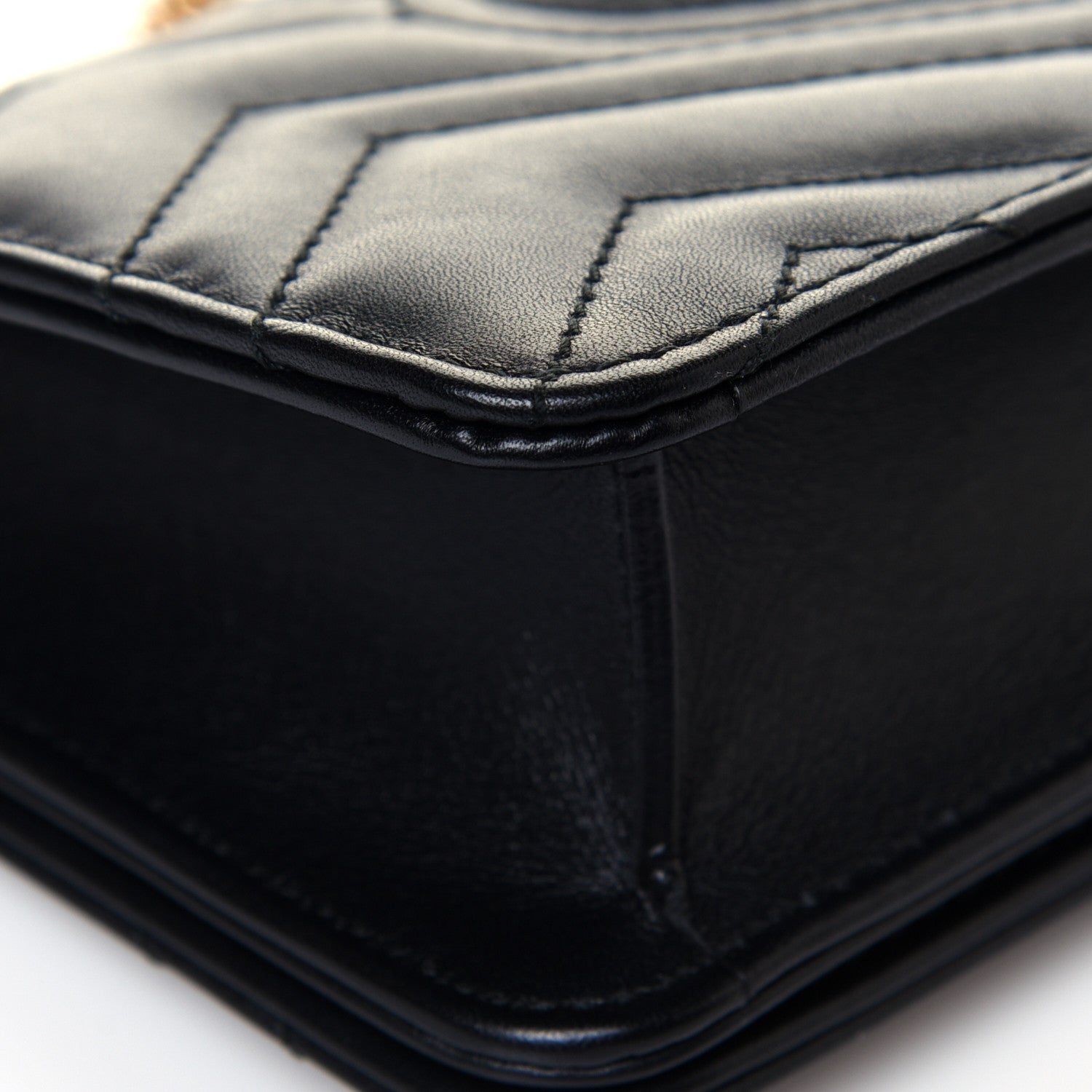 Gucci Calfskin Matelasse GG Marmont Mini Bag Black 9 of 12