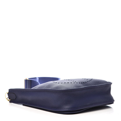 Hermes Taurillon Clemence Evelyne III PM Bleu Encre 4 of 11
