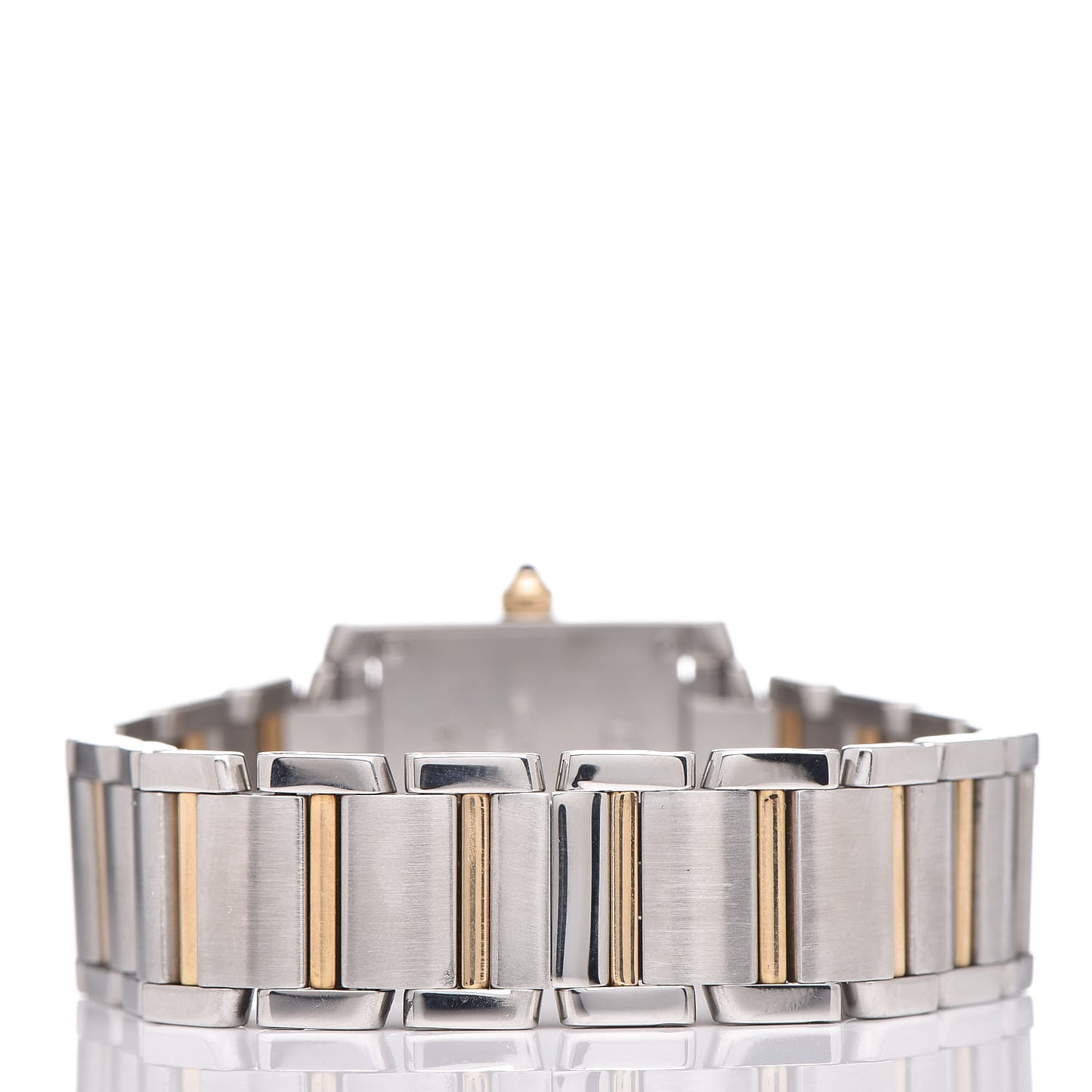 Stainless Steel 18K Yellow Gold 20mm Tank Francaise Quartz Watch