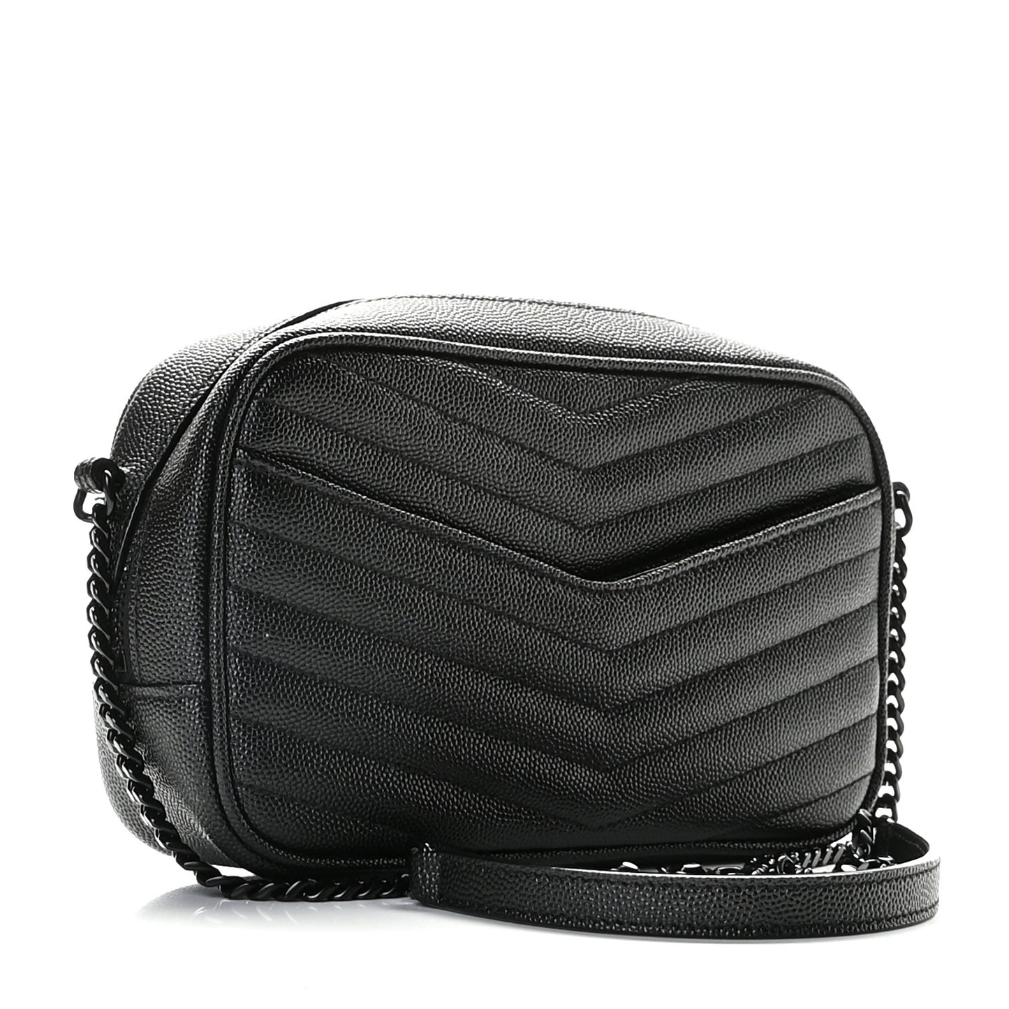 Grain De Poudre Matelasse Monogram Mini Lou Camera Bag Black