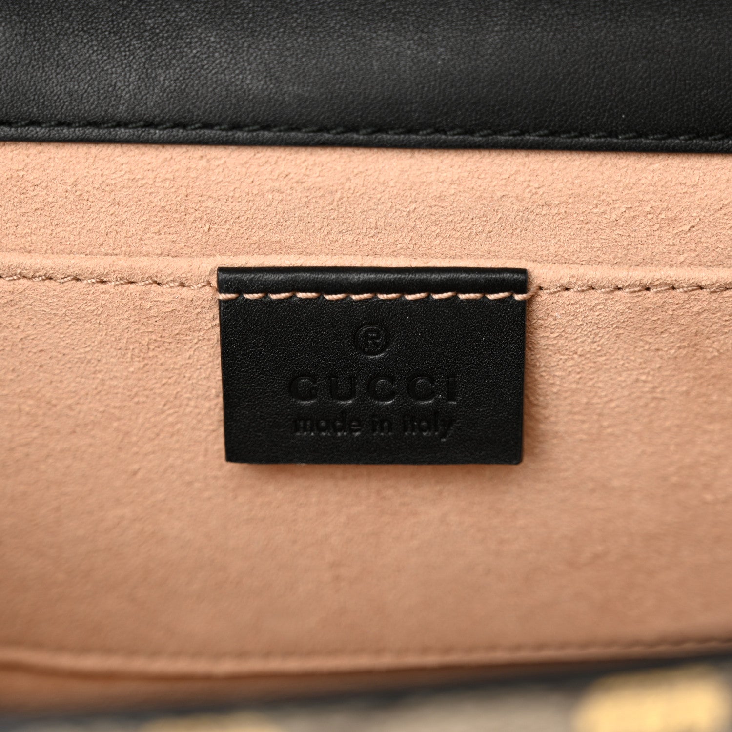Gucci GG Supreme Monogram Bees Small Padlock Shoulder Bag Black 6 of 13
